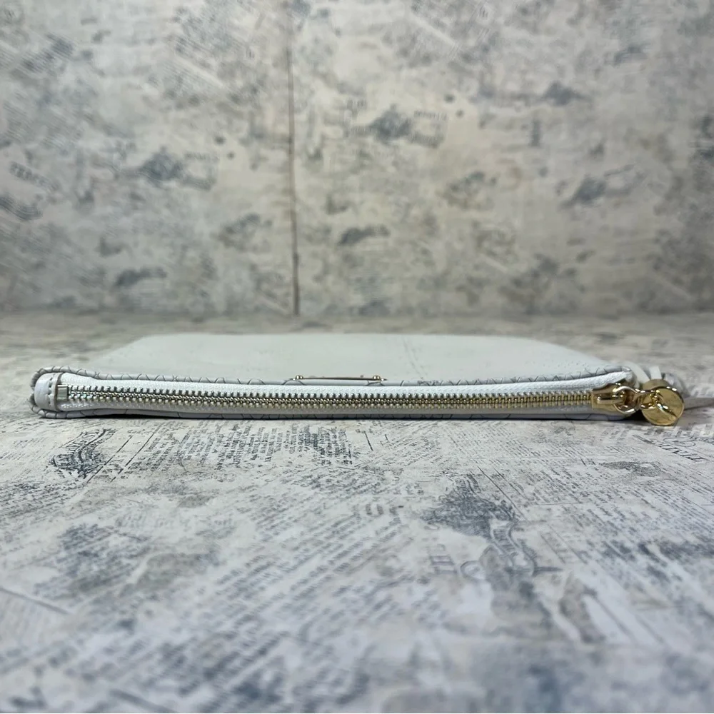 GiGi New York All In One Python Embossed Leather Clutch Bag Tassel Zip Pouch